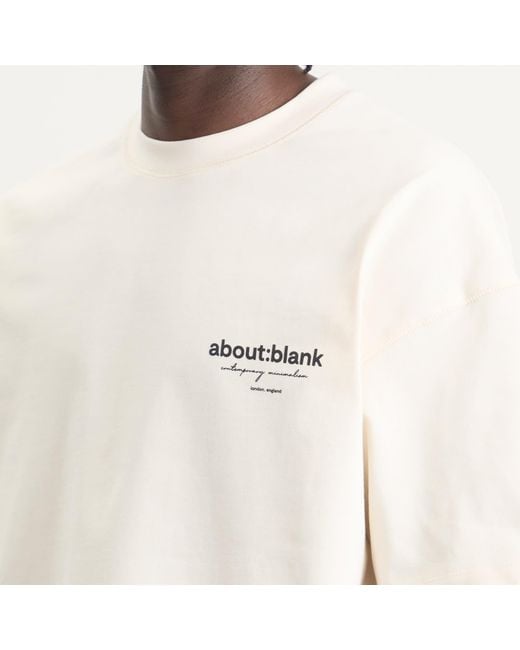 About Blank White Emblem T-Shirt for men