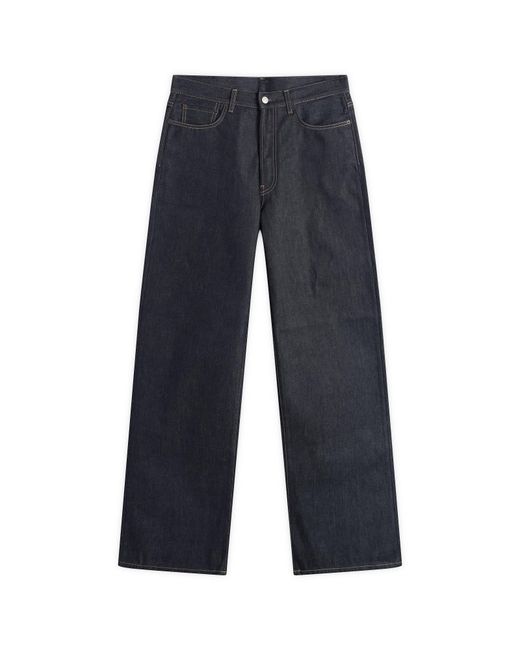 Acne Blue 1981 Raw Denim Wide Leg Jeans for men