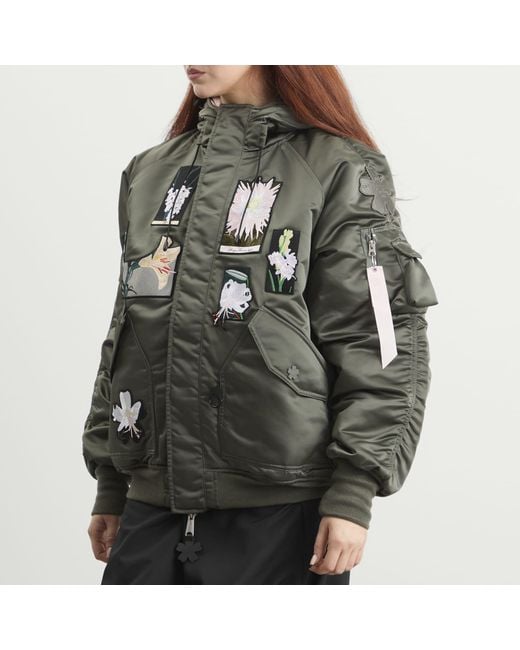 CECILIE BAHNSEN Green X Alpha Industries N-2B Patch Jacket