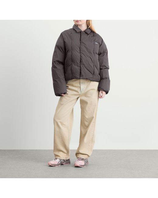 Dime Gray Pleated Puffer Jacket