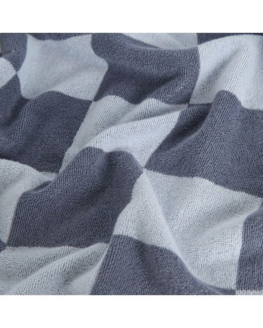 Hay Gray Check Bath Towel