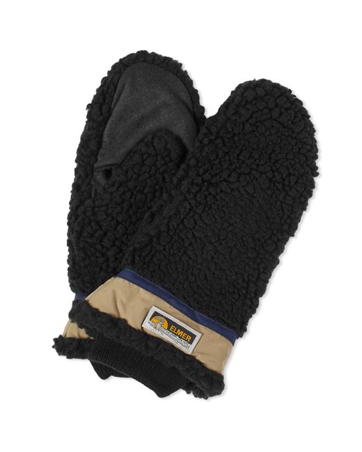 Elmer Gloves Black Wool Pile Flip Mitten