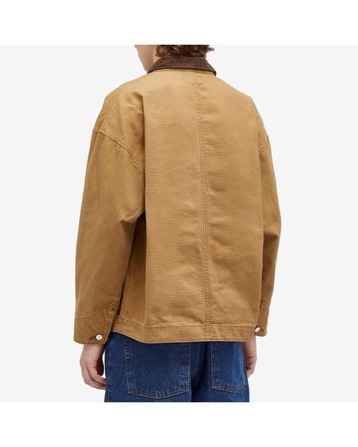 A Bathing Ape Brown Washed Duck Coverall Jacket for men