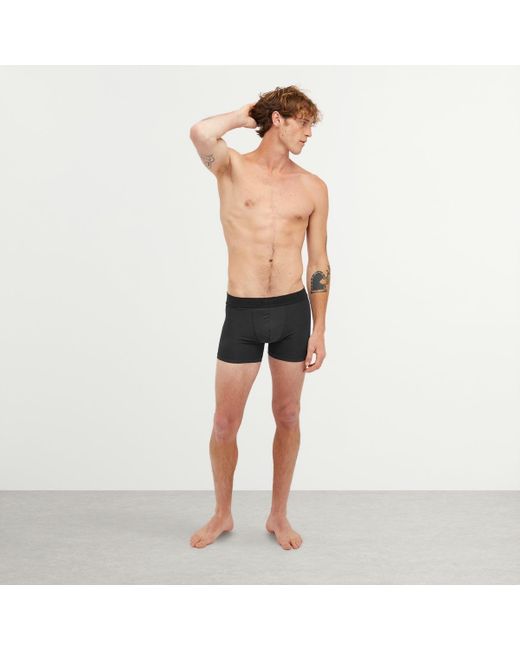 Skims Black Cotton Boxer Brief 3" for men