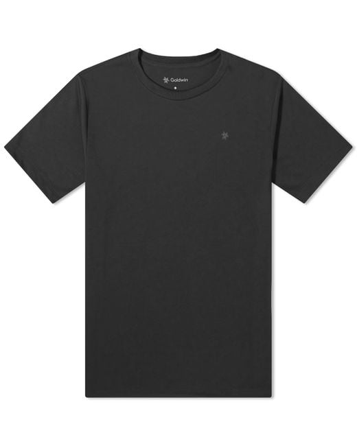Goldwin Black Big Logo Print T-Shirt for men