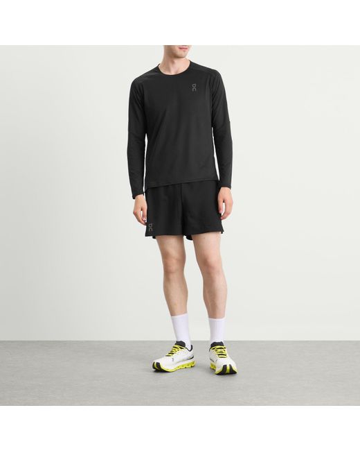 On Shoes Black Performance Lg T-Shirt for men