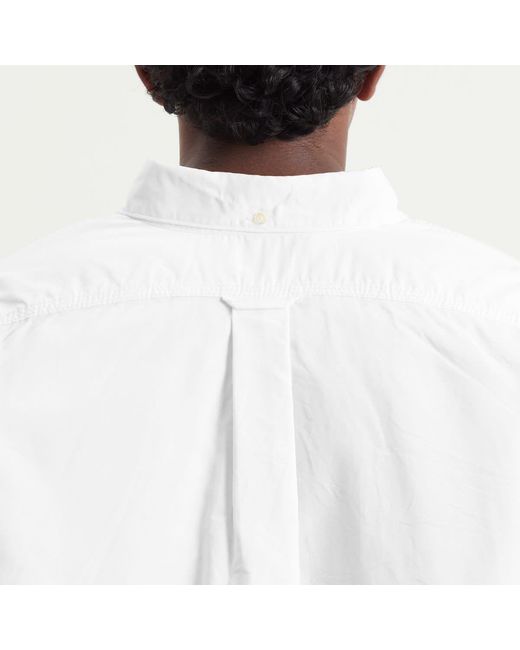 Nanamica White Button Down Wind Shirt for men