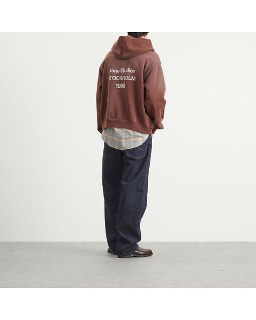 Acne Brown 1996 Washed Hoodie for men