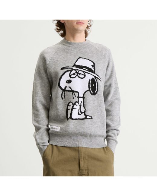 Butter Goods Gray X Peanuts Spike Knit Sweater for men