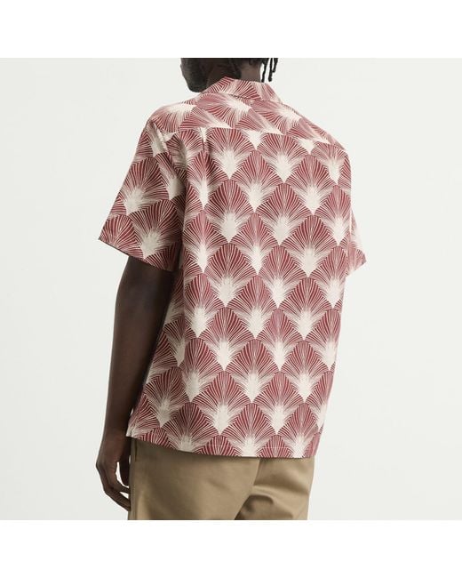 Portuguese Flannel Pink Feathers Vacation Shirt for men