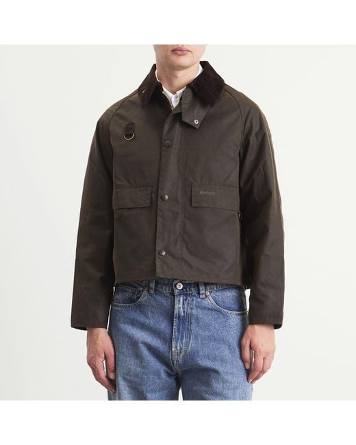 Barbour Sl Spey Wax Jacket in Black for Men | Lyst UK
