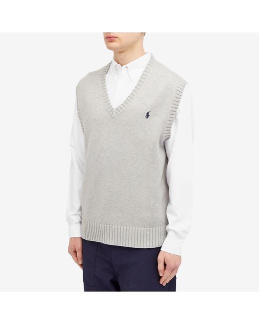 Polo Ralph Lauren White Knit Vest for men