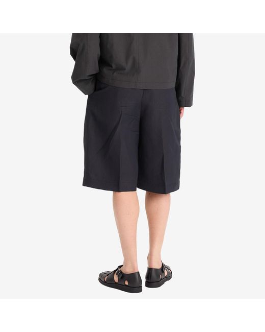 Studio Nicholson Black Fowld Tailored Shorts for men