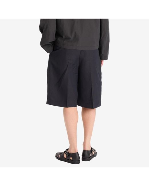 Studio Nicholson Black Fowld Tailored Shorts for men
