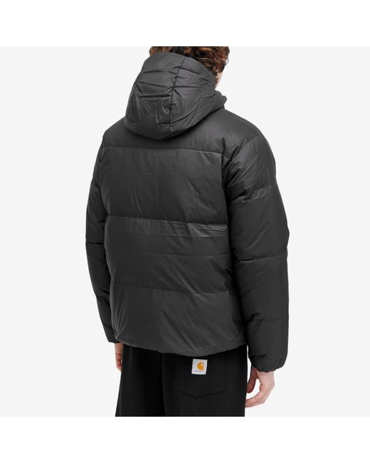 POLAR SKATE Black Ripstop Soft Puffer Jacket for men