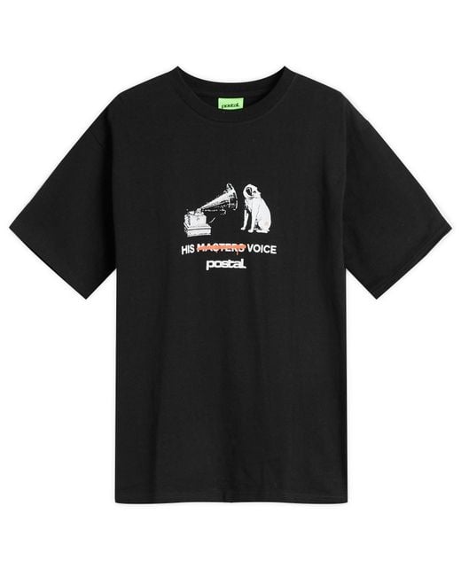 Postalco Black His Masters Voice T-Shirt for men