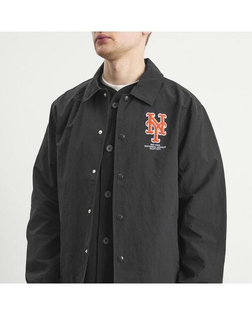 KTZ Black Mlb New York Mets Coaches Jacket for men