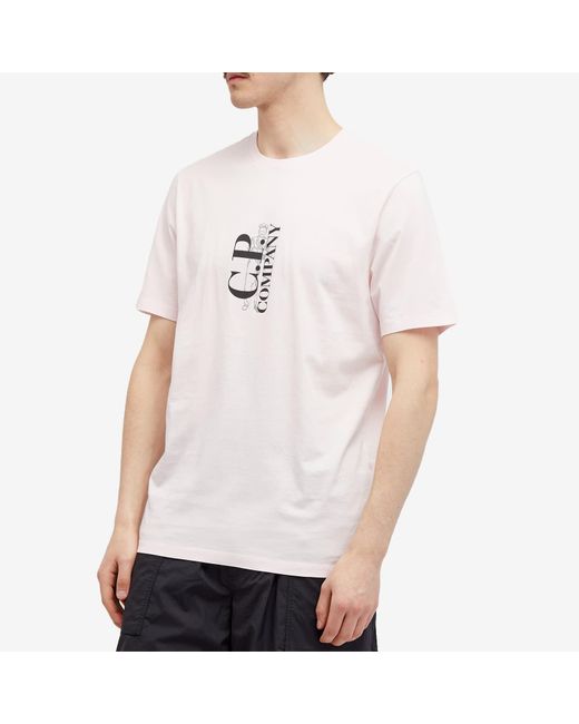 C P Company Pink Sailor Logo T-Shirt for men