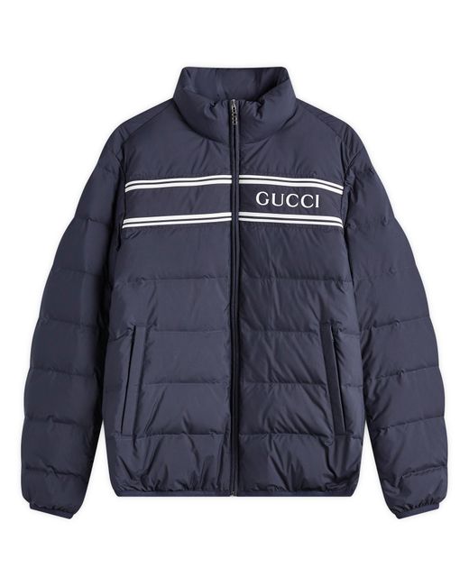 Gucci Blue Logo Lightweight Down Jacket for men