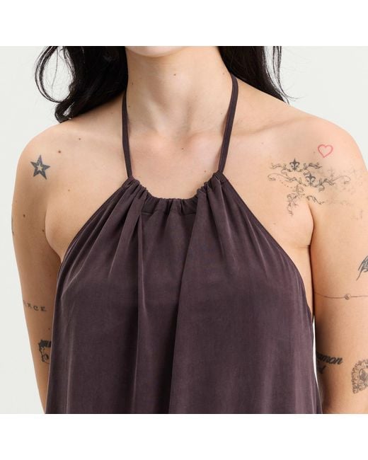Peachy Den Brown Nia Kylie Balloon Dress