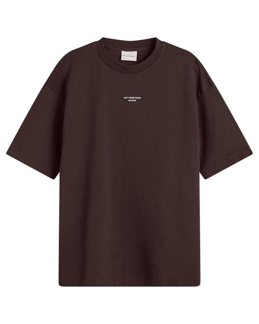 Drole de Monsieur Brown Drole De Monsieur Classic Slogan T-Shirt for men