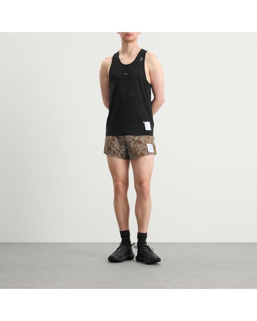 Satisfy Black Space-O Singlet for men