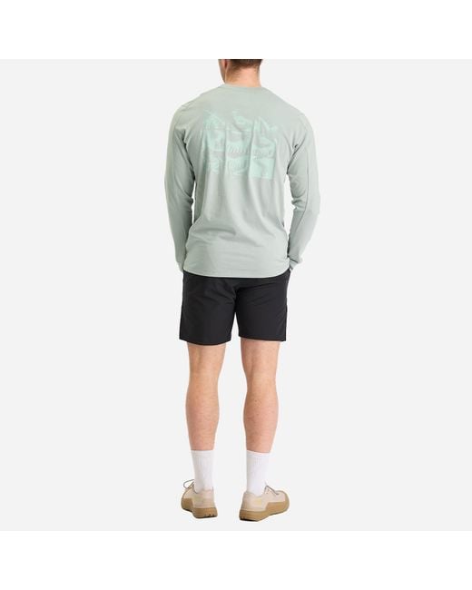 Arc'teryx Green Kragg Sl Cotton Bird Tile Long Sleeve T-Shirt for men