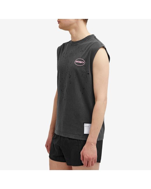 Satisfy Gray Mothtech Muscle T-Shirt for men
