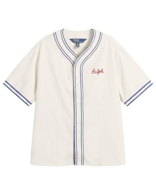 Polo Ralph Lauren White State Baseball Shirt for men