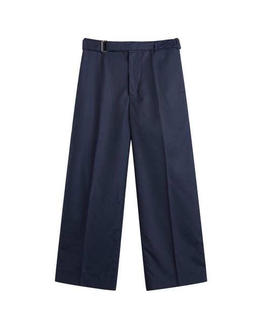 About Blank Blue Relaxed Belted Trousers for men