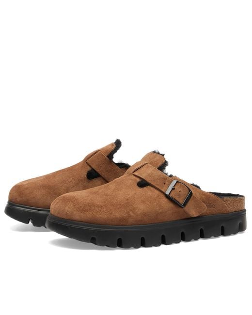Birkenstock Brown Boston Chunky Shearling Clog