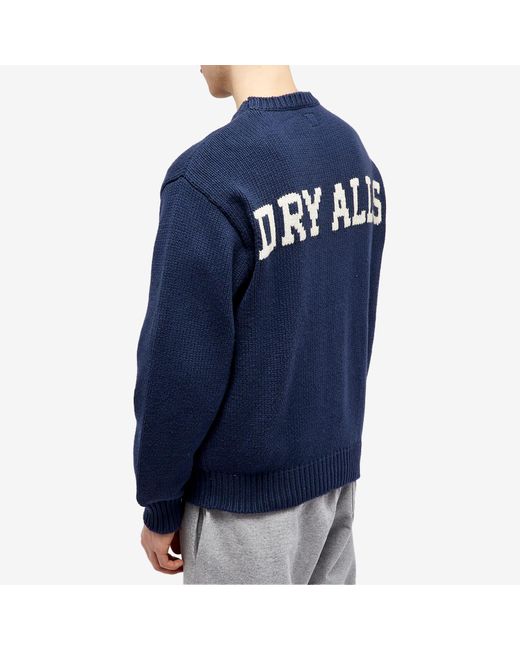 Human Made Blue Dachs Knit Sweater for men