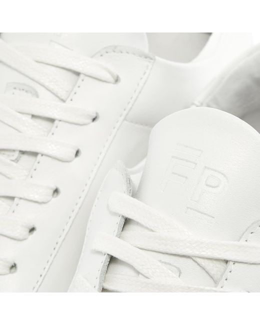 low mondo ripple nappa perforated all white