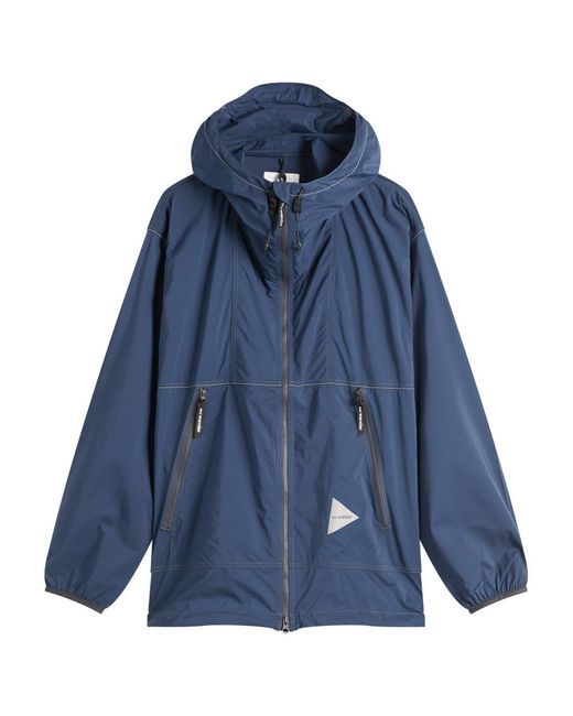 And Wander Blue Pertex Wind Jacket for men