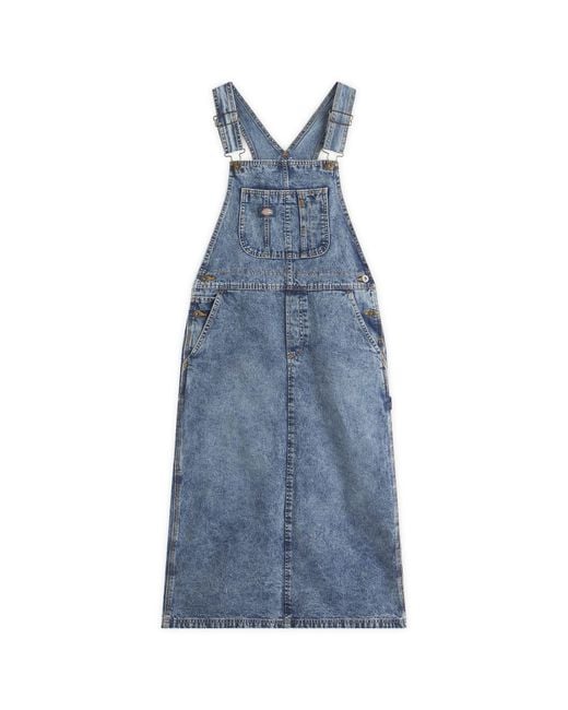 Dickies Blue Bib Overall Midi Dress