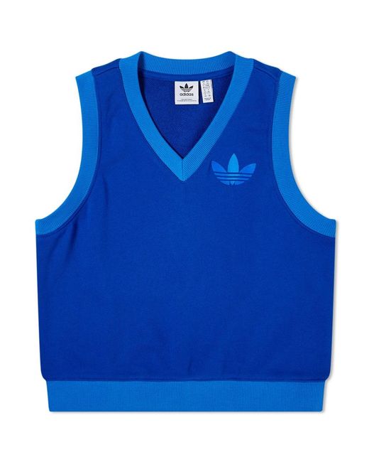 Adidas Blue Adicolor 70s Sweat Vest