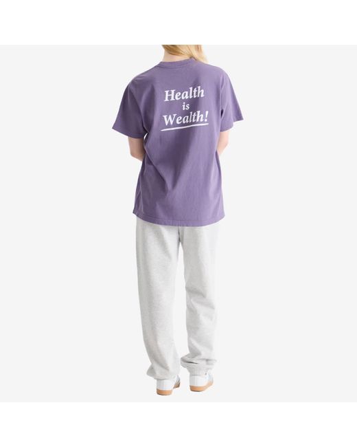 Sporty & Rich Purple Health Is Wealth T-Shirt