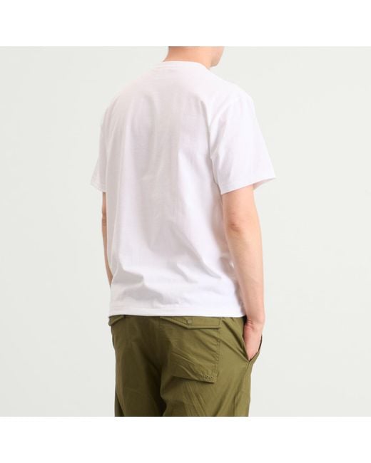 A Bathing Ape White Tree Edge Camo College T-Shirt for men