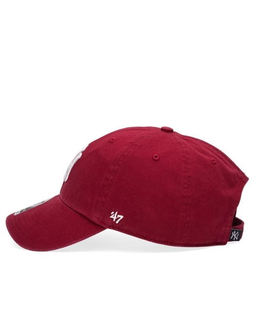 '47 Red 47 Ny Yankees Clean Up Cap