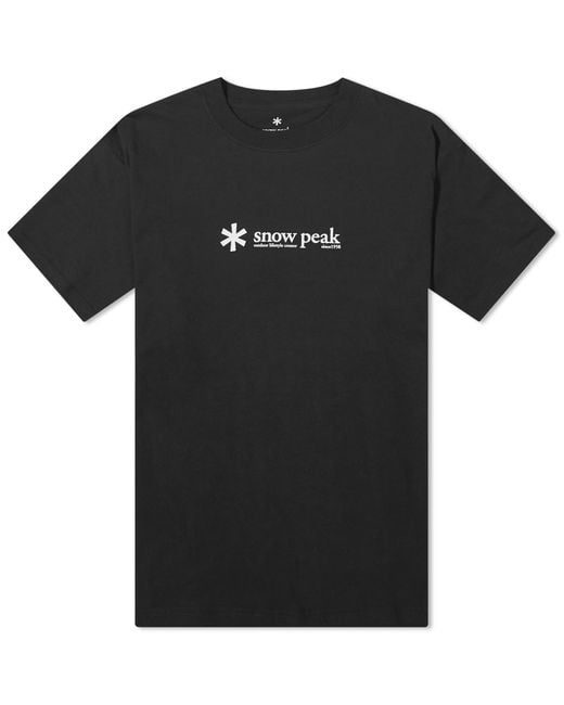 Snow Peak Black Logo T-Shirt for men