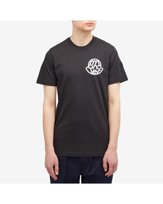 Moncler Black Text Logo T-Shirt for men