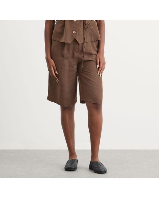 Faithfull The Brand Brown Astrid Long Shorts