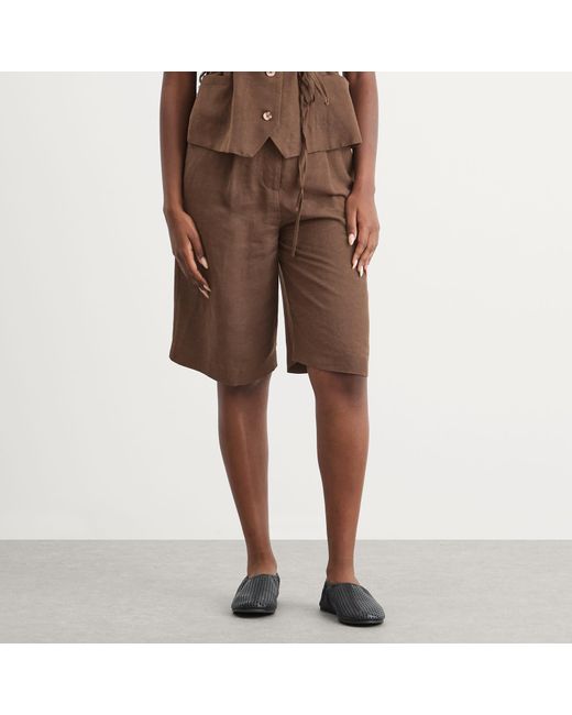 Faithfull The Brand Brown Astrid Long Shorts