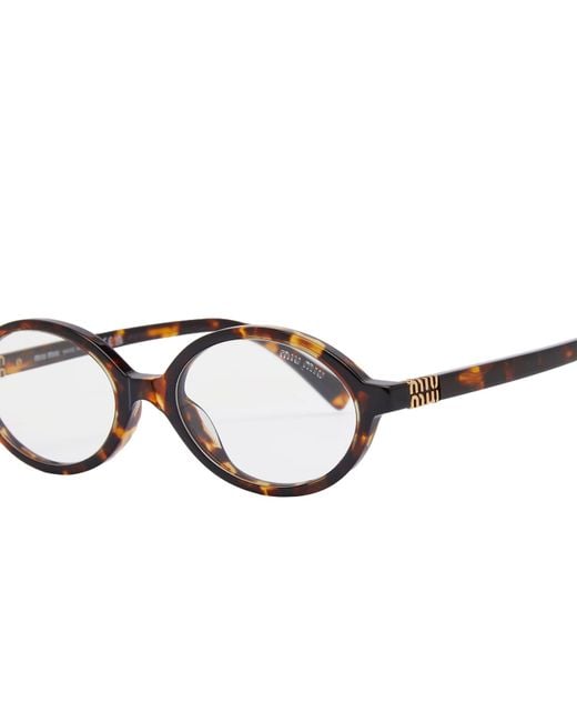 Miu Miu Brown Miu Miu Regard Light Glasses