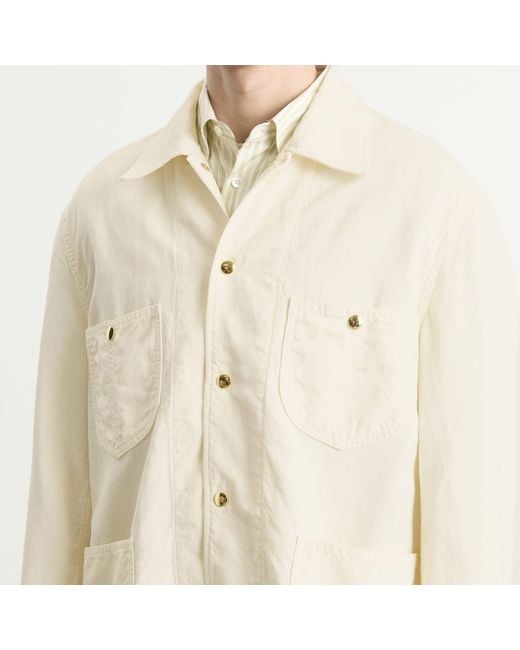 Auralee Natural Wool Cotton Linen Ox Work Jacket for men