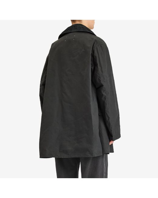 Maison Margiela Black Cotton Car Coat for men