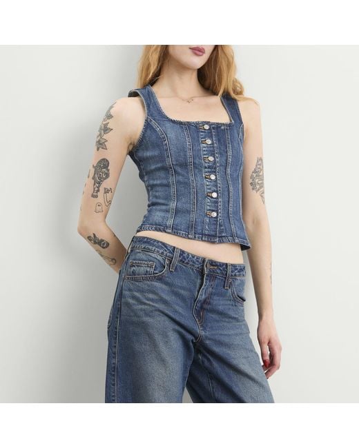 Levi's Blue Sculpted Top