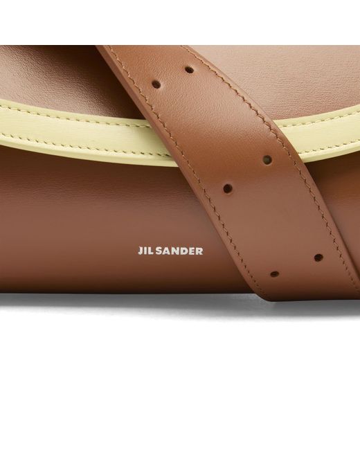 Jil Sander Brown Cannolo Handbag