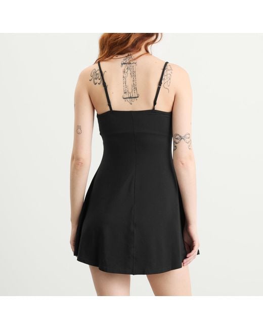 Skims Smooth Lounge Strap Mini Dress in Black | Lyst UK