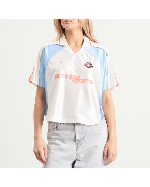 Adidas Blue X Miaou Football Cropped Top